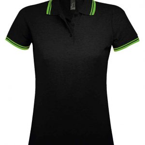 SOL'S Ladies Pasadena Tipped Cotton Piqué Polo Shirt Lds Pasadena