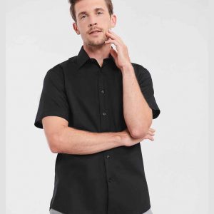 Russell Athletic Collection Short Sleeve Tailored Oxford Shirt 923M