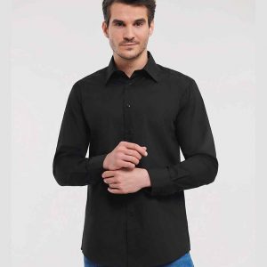 Russell Athletic Collection Long Sleeve Tailored Poplin Shirt 924M