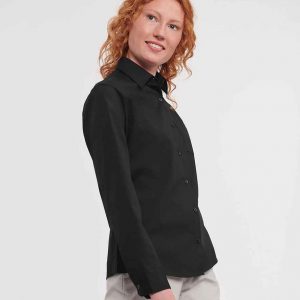 Russell Athletic Collection Ladies Long Sleeve Easy Care Cotton Poplin Shirt 936F