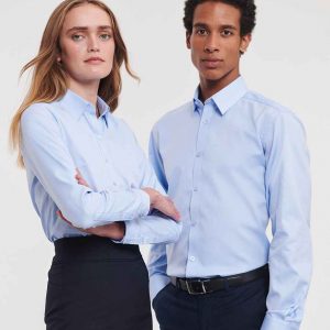 Russell Athletic Collection Long Sleeve Herringbone Shirt 962M