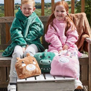 Brand Lab Kids Character Cushion Hooded Blanket BH103