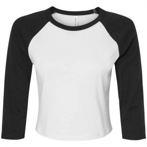 Bella Ladies Micro Rib 3/4 Raglan Baby T-Shirt 1200
