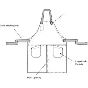 Dennys Canvas Apron with Front Split DP146