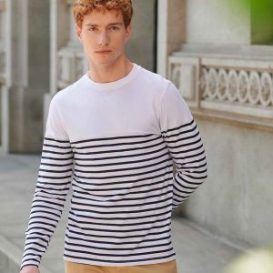 Front Row Unisex Long Sleeve Breton Striped T-Shirt FR134