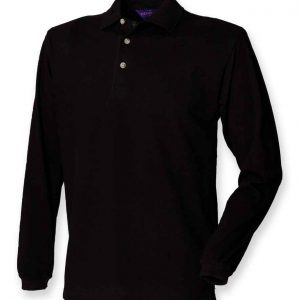 Henbury Long Sleeve Cotton Piqué Polo Shirt H105