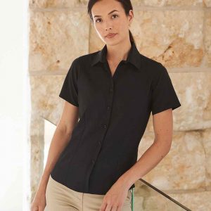 Henbury Ladies Short Sleeve Wicking Shirt H596