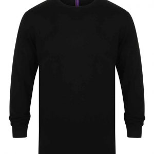 Henbury Lightweight Cotton Acrylic Crew Neck Sweater H725