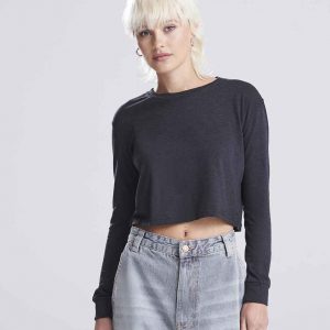 AWDis Ladies Long Sleeve Cropped T-Shirt JT016