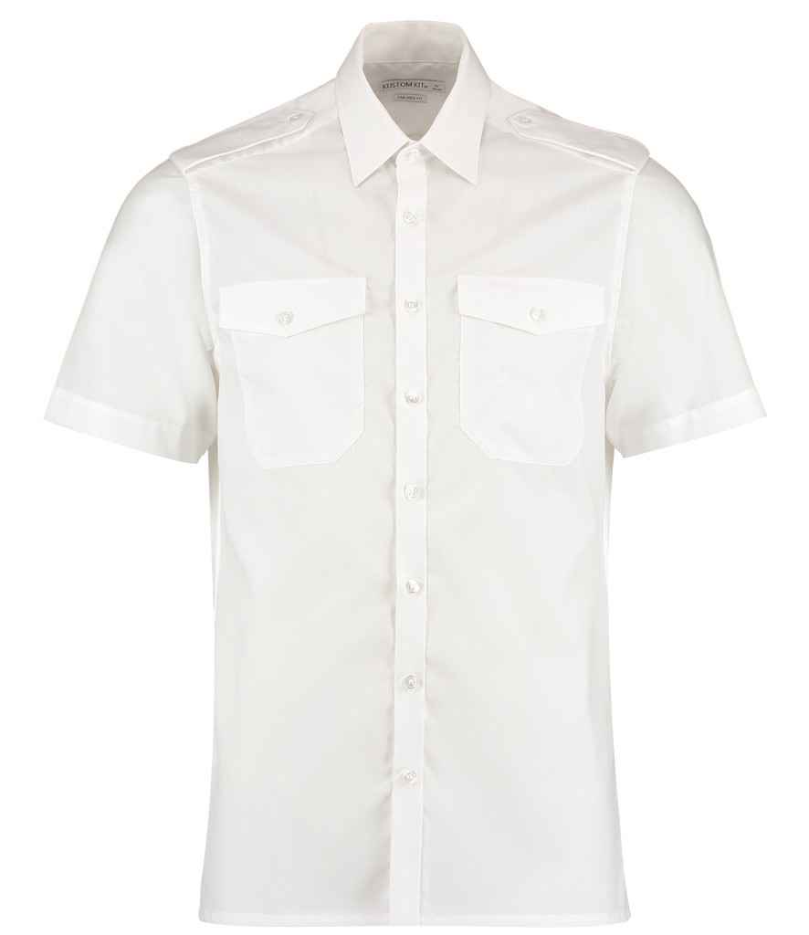 Kustom Kit Short Sleeve Tailored Pilot Shirt KK133 - Image 3