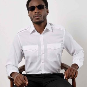 Kustom Kit Long Sleeve Tailored Pilot Shirt KK134
