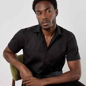 Kustom Kit Short Sleeve Tailored Poplin Shirt KK141