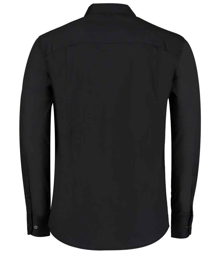 Kustom Kit Long Sleeve Tailored Mandarin Collar Shirt KK161 - Image 2