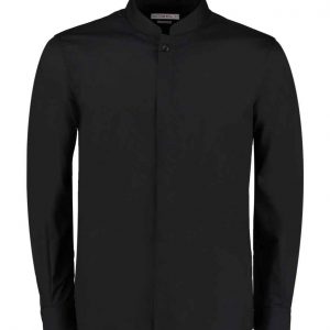 Kustom Kit Long Sleeve Tailored Mandarin Collar Shirt KK161
