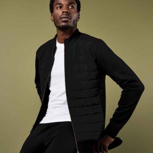 Kustom Kit Regular Fit Quilted Full Zip Sweat Jacket KK331