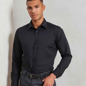 Premier Long Sleeve Fitted Poplin Shirt PR204