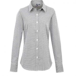 Premier Ladies Gingham Long Sleeve Shirt PR320