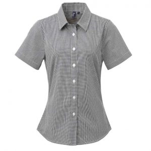 Premier Ladies Gingham Short Sleeve Shirt PR321