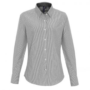 Premier Ladies Long Sleeve Striped Oxford Shirt PR338