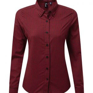Premier Ladies Maxton Check Long Sleeve Shirt PR352