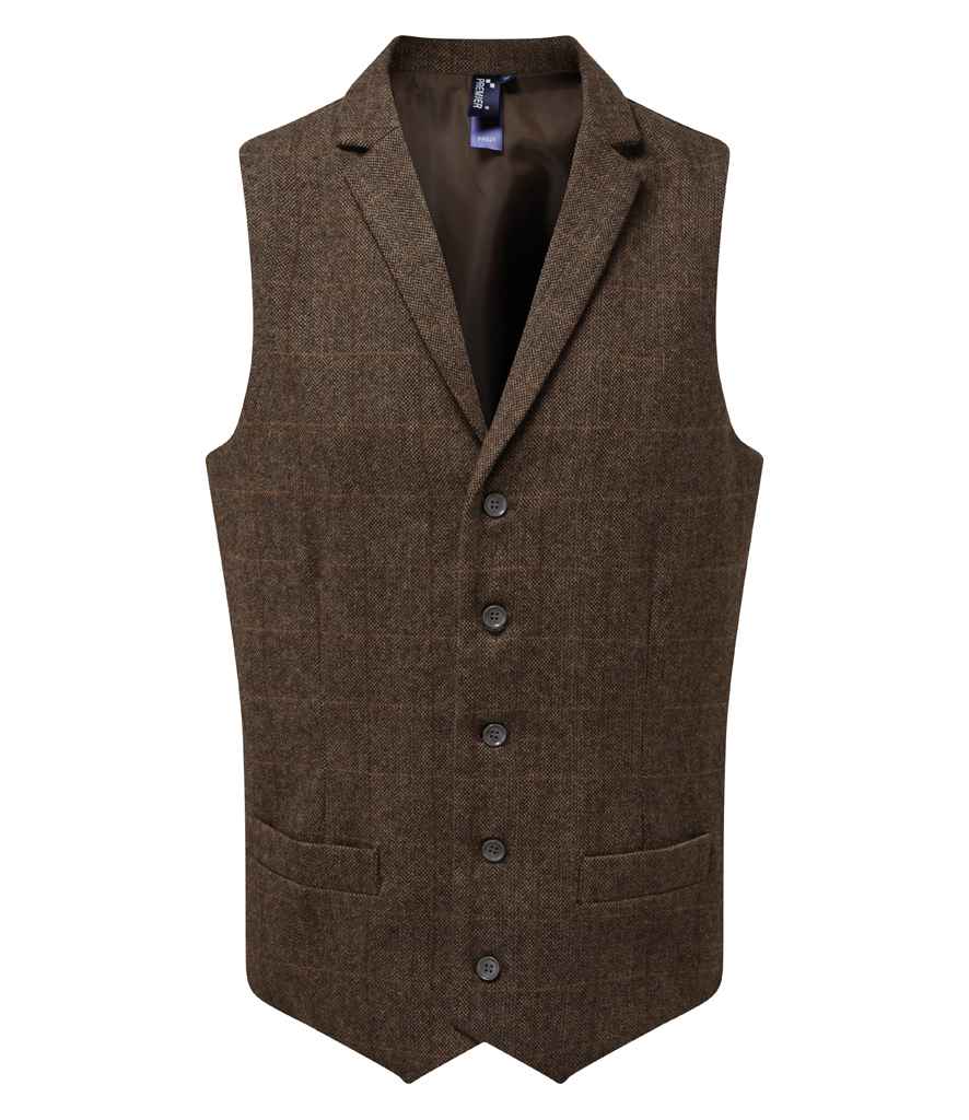 Premier Herringbone Waistcoat PR625 - Image 7